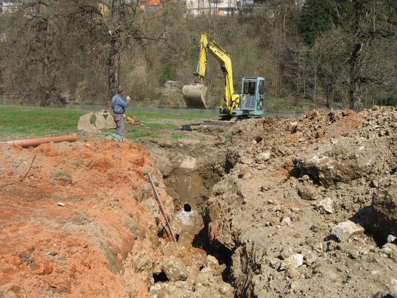 Dela v športnem parku ob Savi, april 2009
