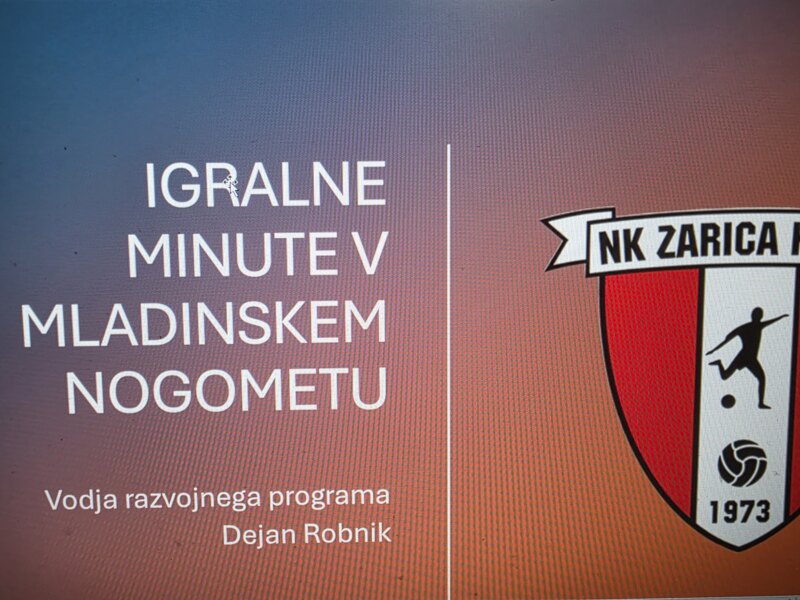 SREČANJE S STARŠI: IGRALNE MINUTE V MLADINSKEM NOGOMETU